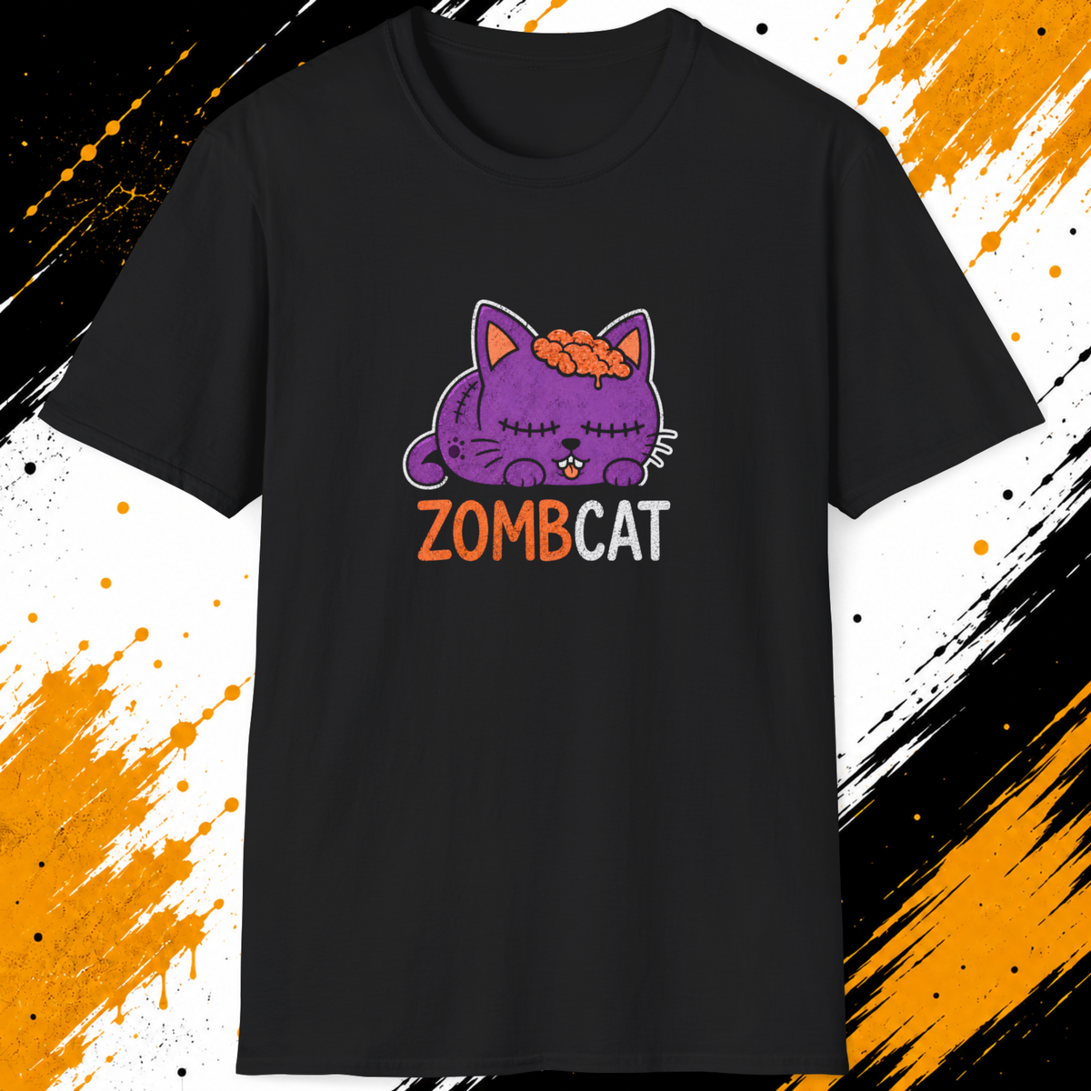 Zombcat T-Shirt | Cute Zombie Cat Halloween Shirt