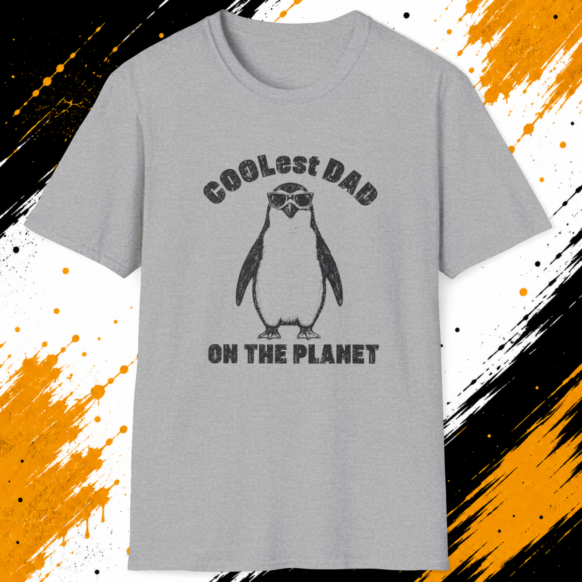 Coolest Dad on the Planet T-Shirt | Funny Penguin Dad Shirt