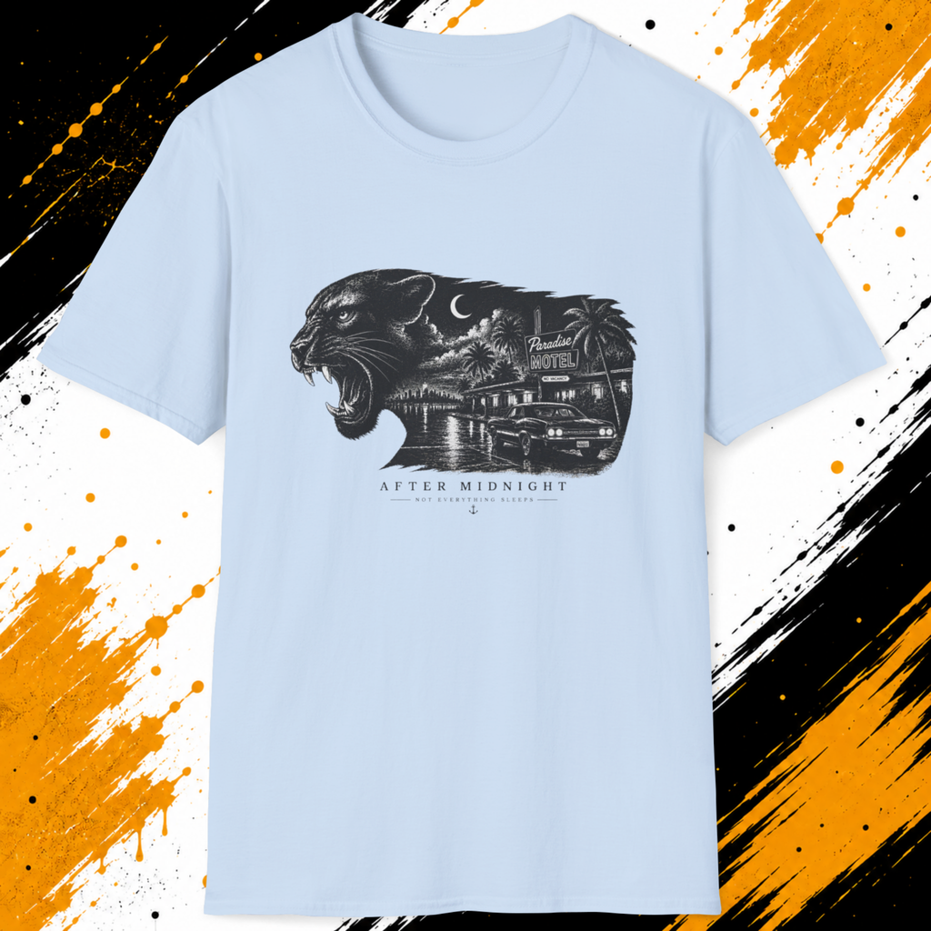 After Midnight Panther T-Shirt – Vintage Night Drive Graphic Tee