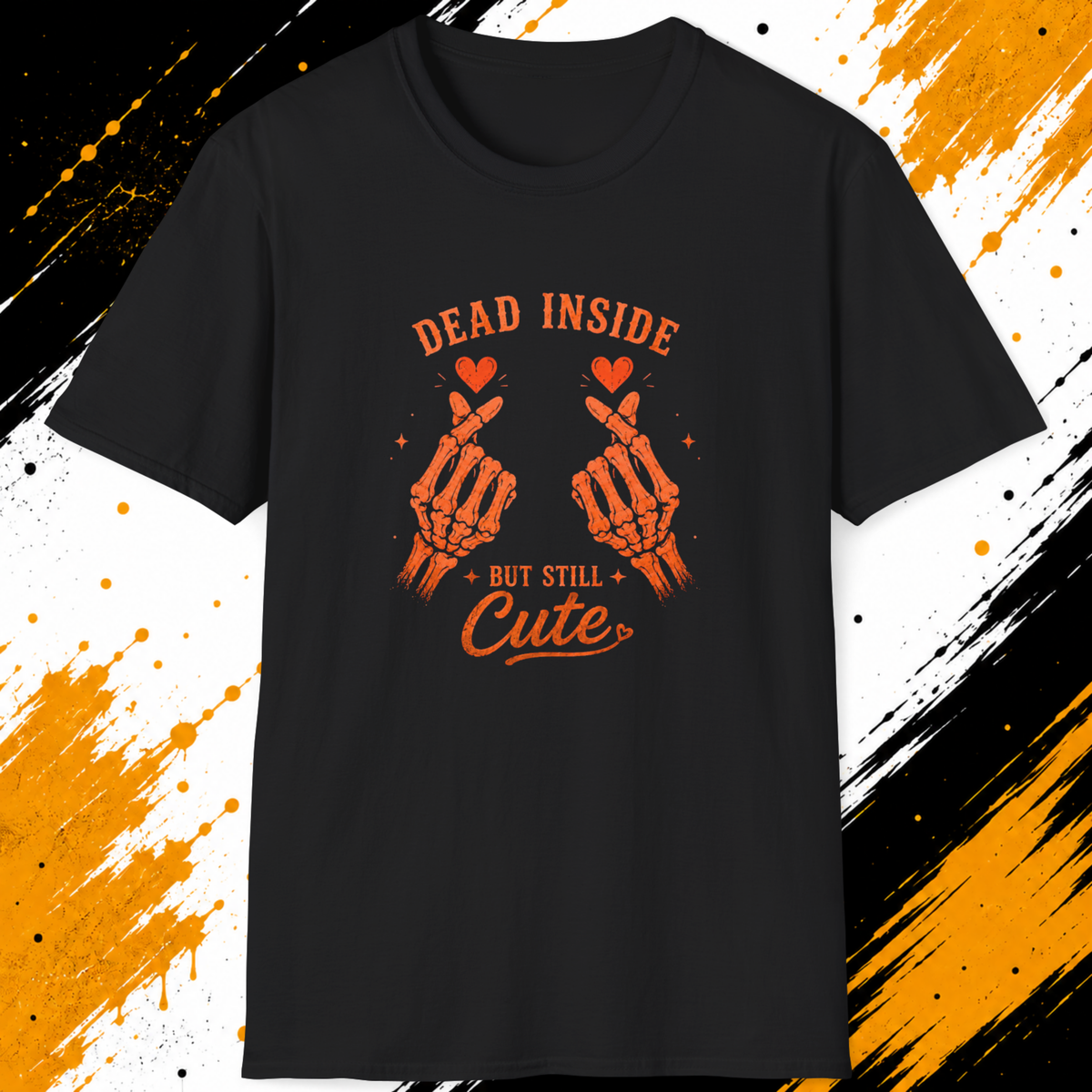Dead Inside But Still Cute T-Shirt | Funny Skeleton Halloween Shirt