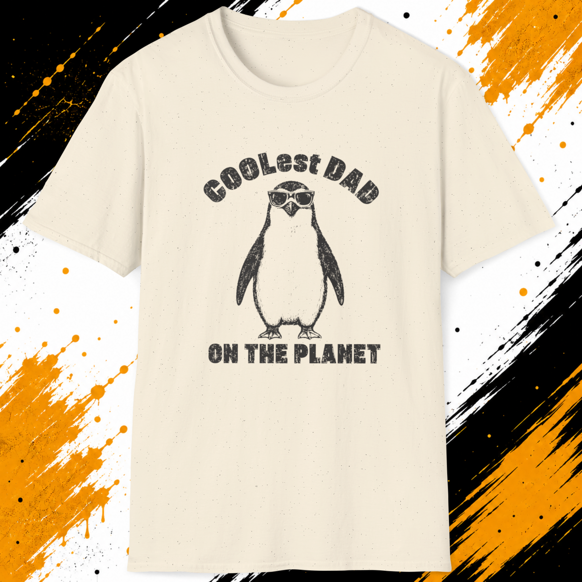 Coolest Dad on the Planet T-Shirt | Funny Penguin Dad Shirt