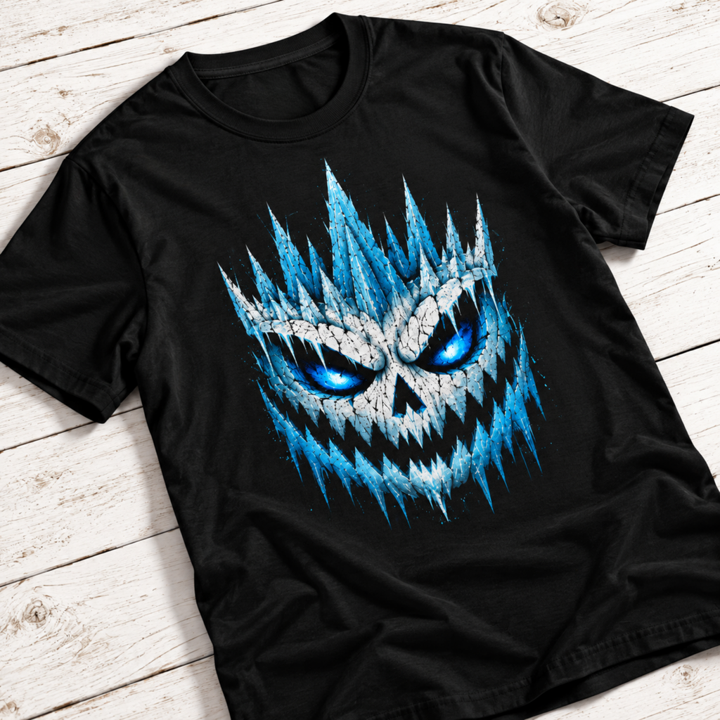Ice Skull T-Shirt | Frozen Skull Horror Graphic Shirt