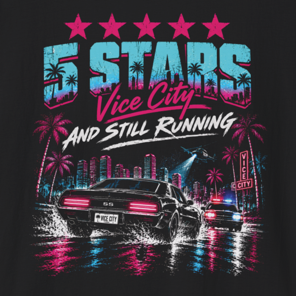 5 Stars Vice City T-Shirt