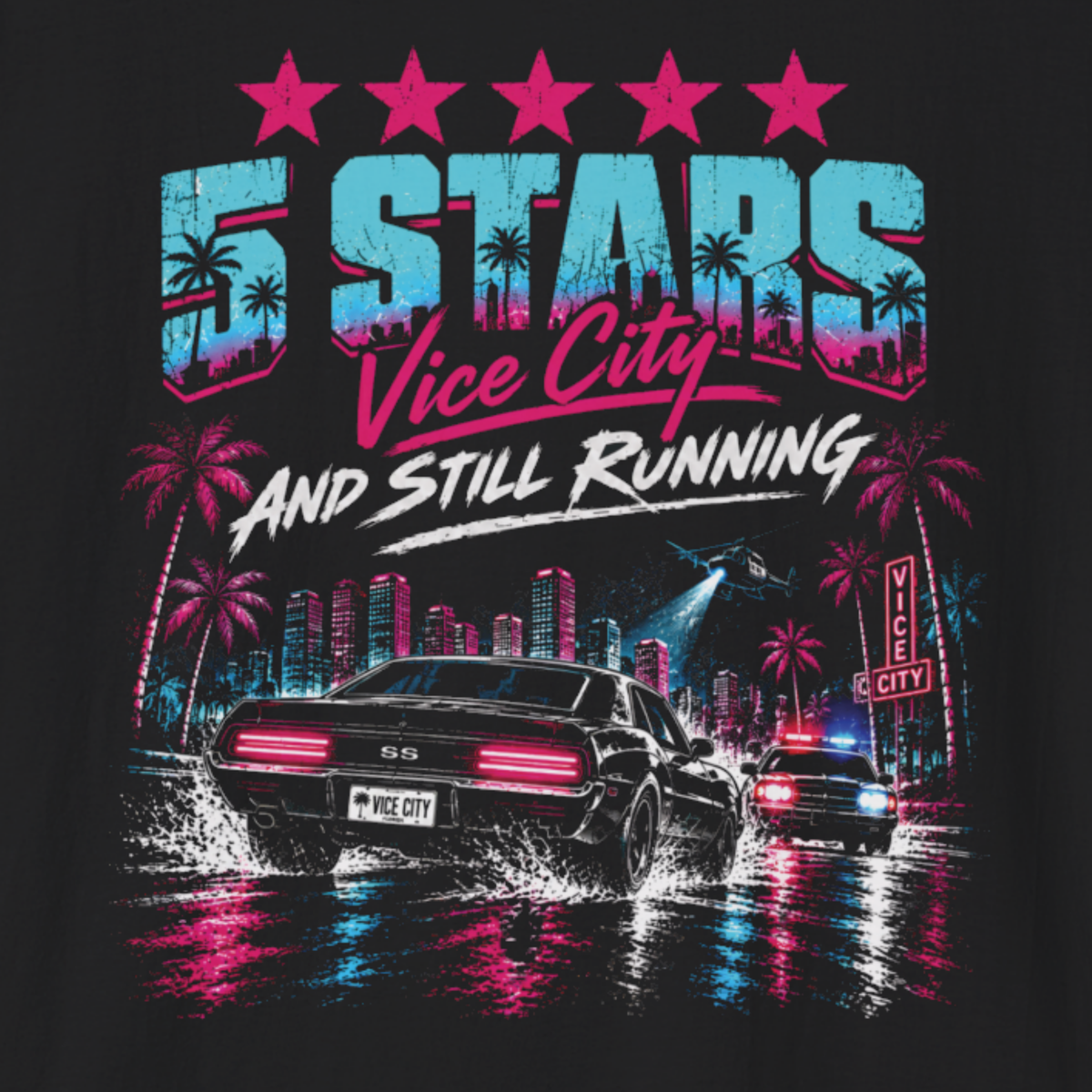5 Stars Vice City T-Shirt