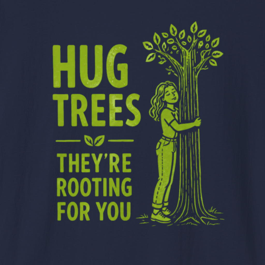 Hug Trees They’re Rooting for You T-Shirt – Funny Nature Lover Tee