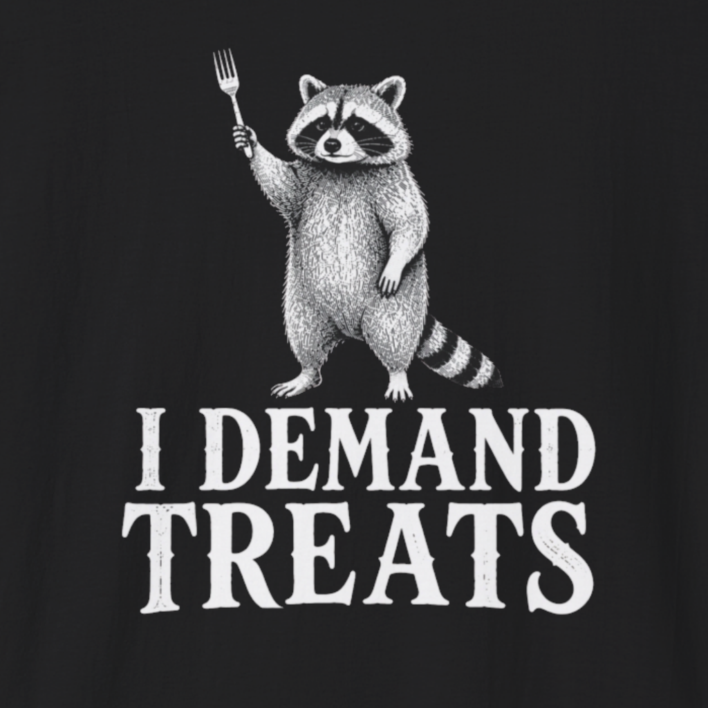 I Demand Treats Raccoon T-Shirt