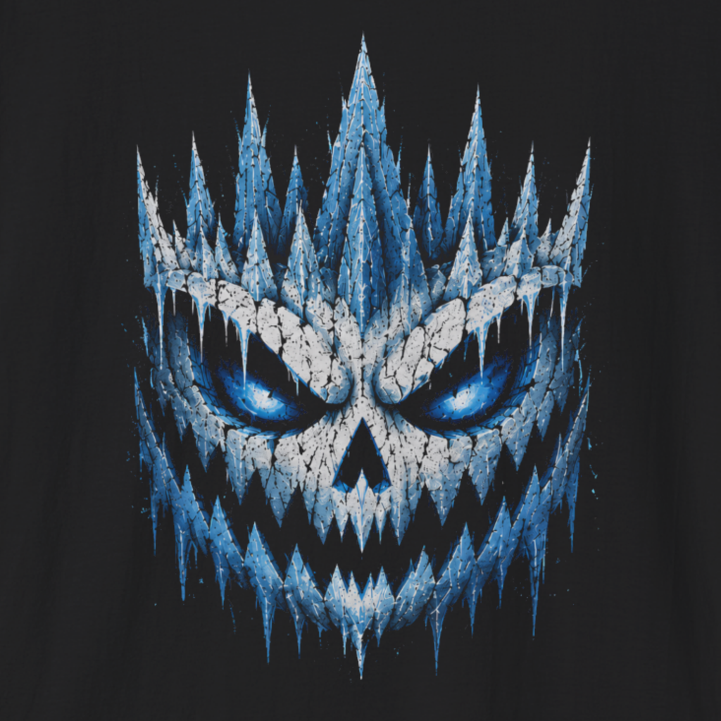 Ice Skull T-Shirt | Frozen Skull Horror Graphic Shirt
