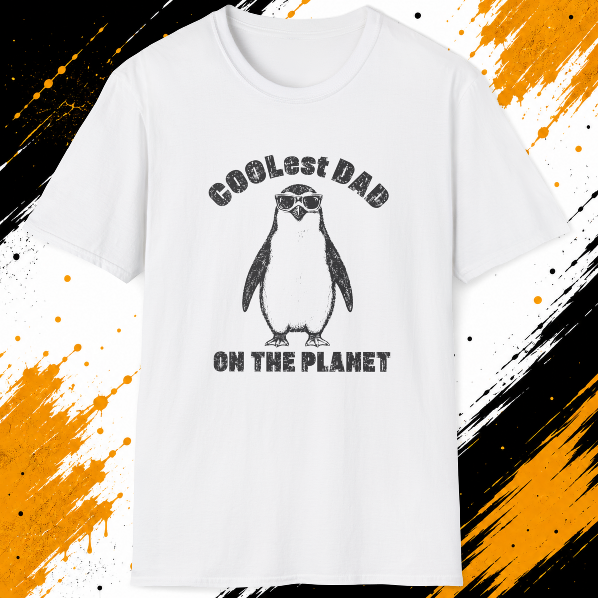 Coolest Dad on the Planet T-Shirt | Funny Penguin Dad Shirt