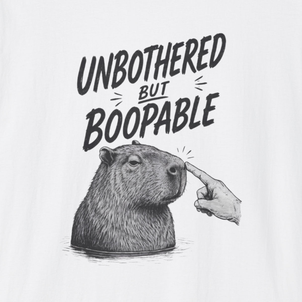 Unbothered But Boopable T-Shirt – Funny Capybara Shirt