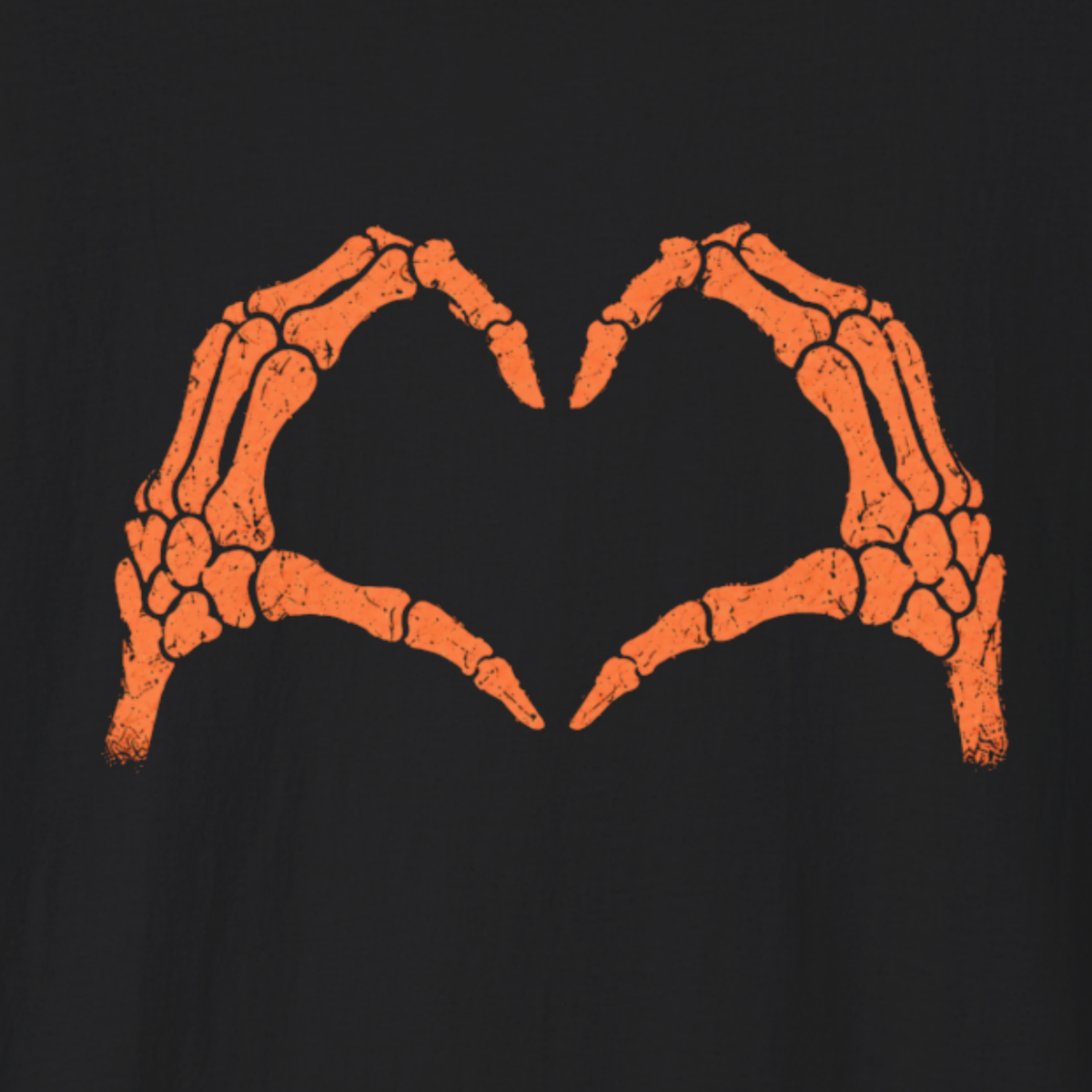 Skeleton Heart Hands T-Shirt – Halloween Love Graphic Tee