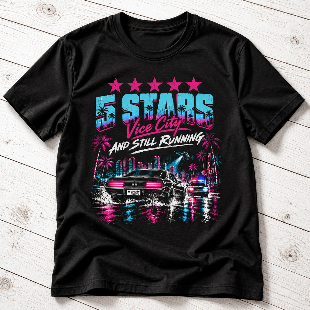 5 Stars Vice City T-Shirt