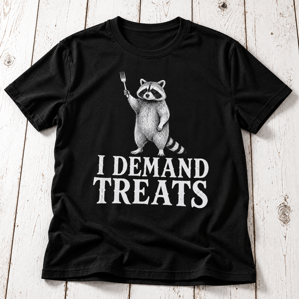 I Demand Treats Raccoon T-Shirt