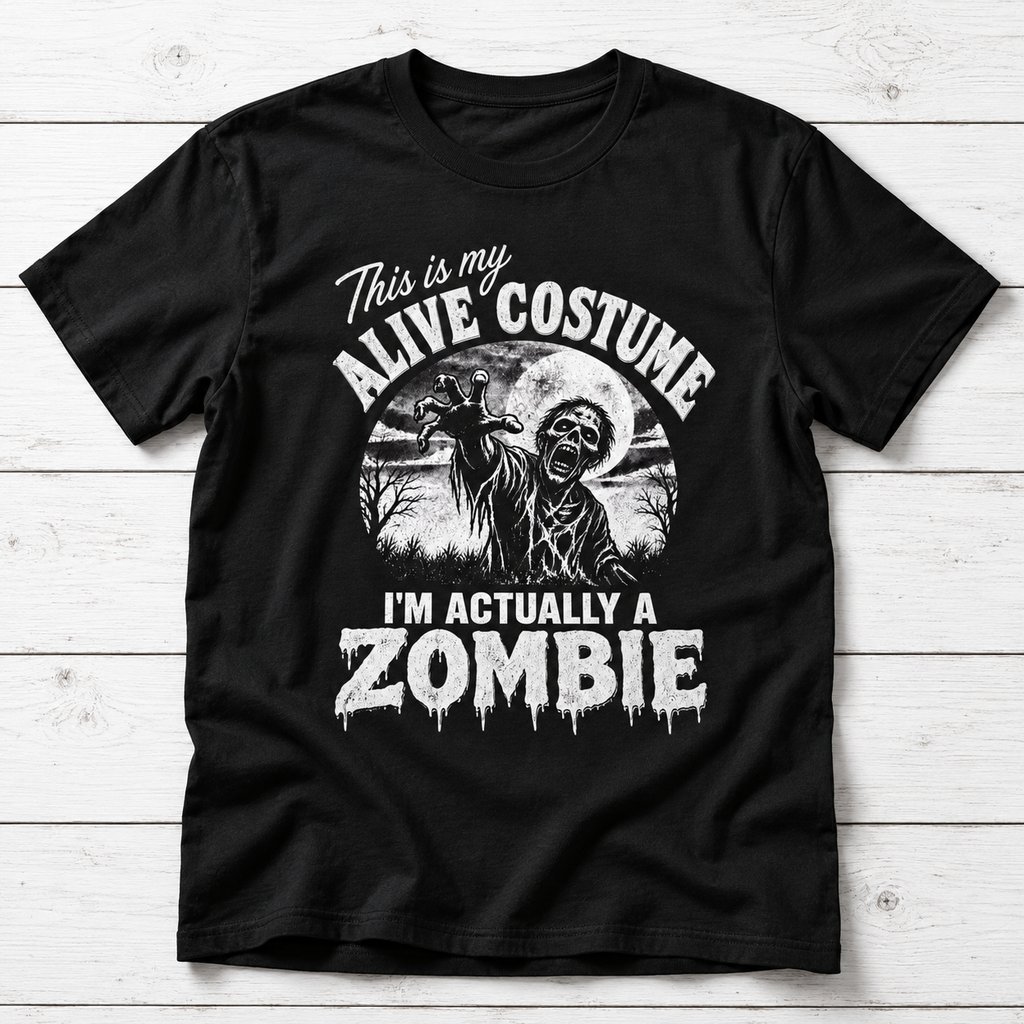 This Is My Alive Costume T-Shirt | Funny Zombie Halloween Shirt