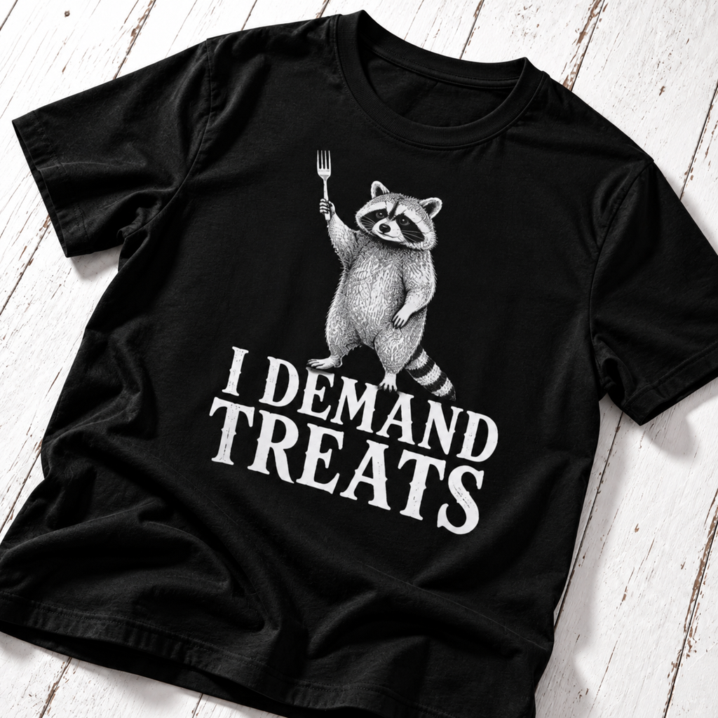 I Demand Treats Raccoon T-Shirt