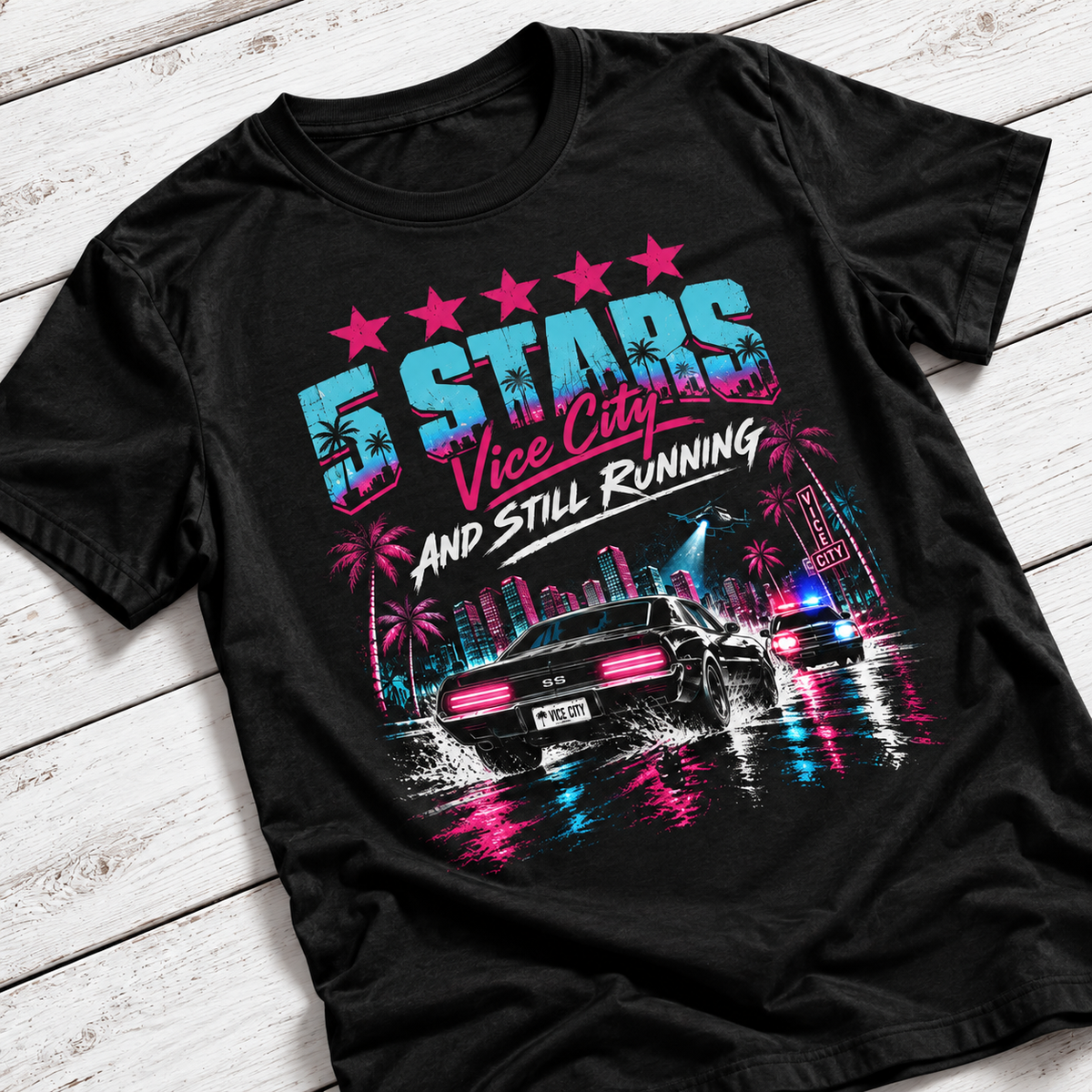 5 Stars Vice City T-Shirt