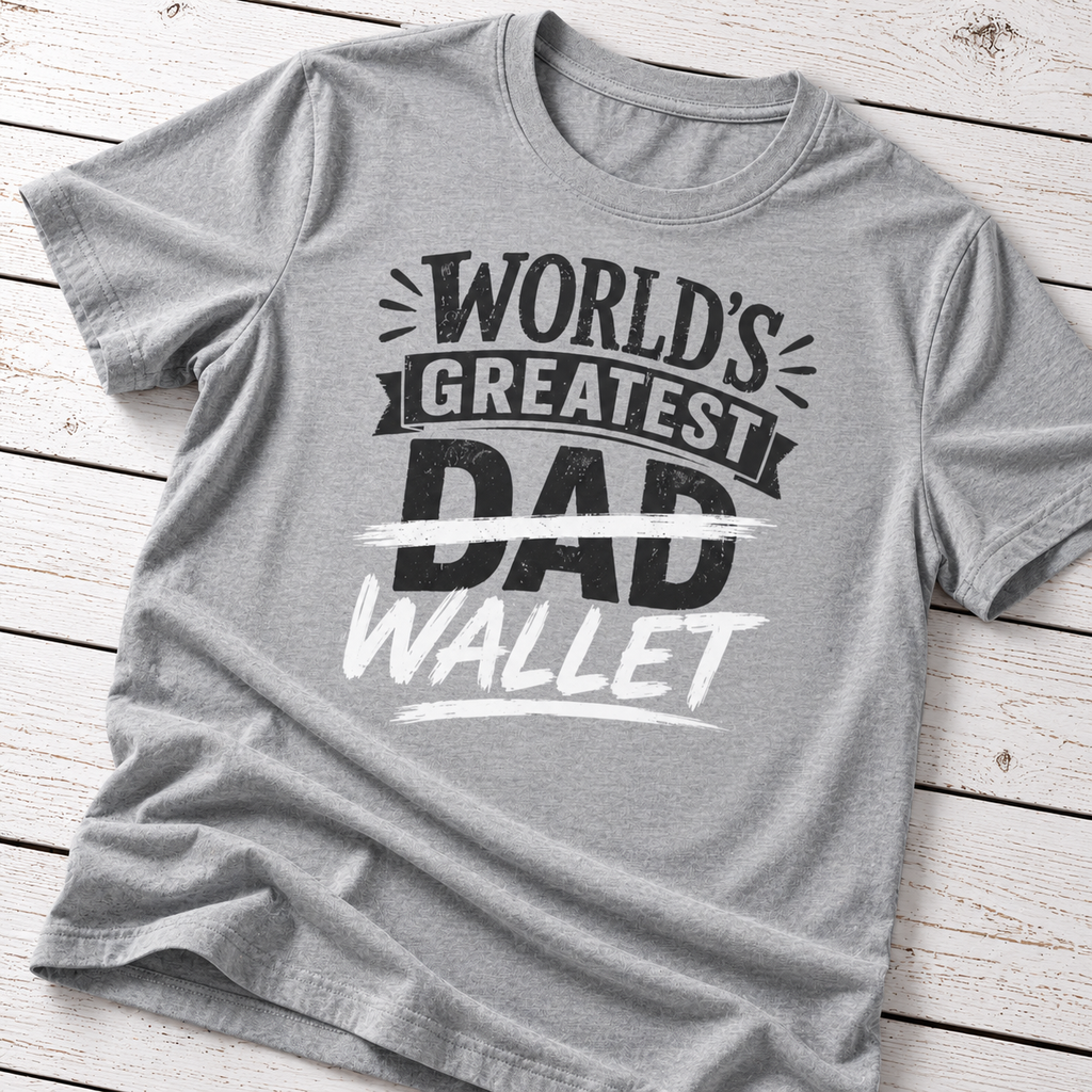 World’s Greatest Dad Wallet T-Shirt – Funny Father’s Day Dad Tee