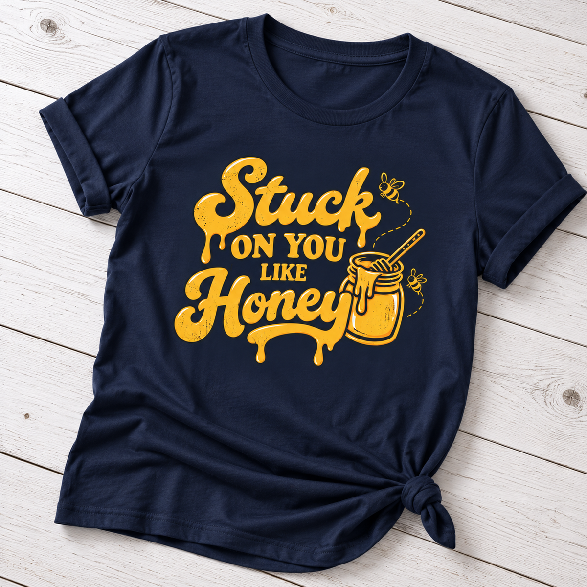 Stuck On You Like Honey T-Shirt – Funny Bee Honey Shirt